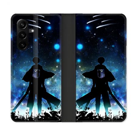 Housse Cuir Portefeuille Pour Samsung Galaxy A57 5G Manga Attaque Titans Levi