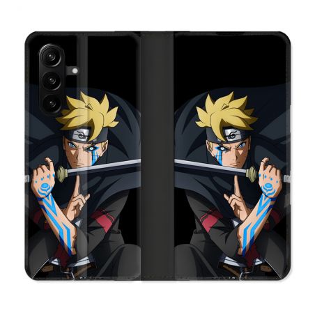 Housse Cuir Portefeuille Pour Samsung Galaxy A57 5G Manga Boruto Tatouage