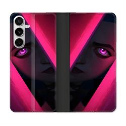 Housse cuir portefeuille Pour Samsung Galaxy S26 Arcane Jinx Rose