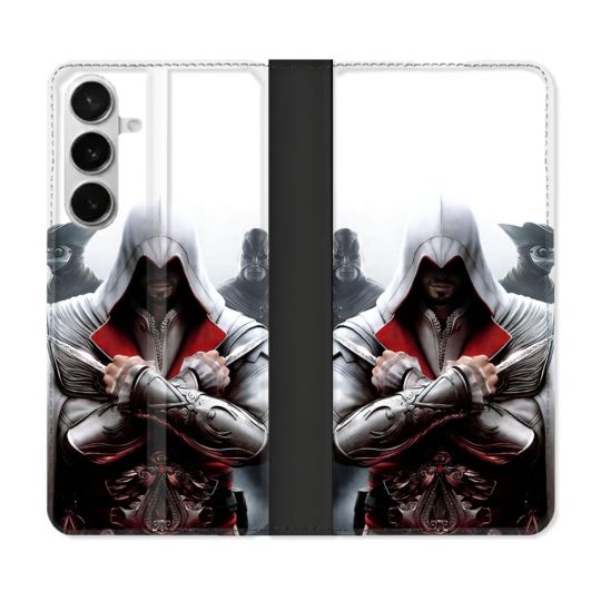 Housse cuir portefeuille Pour Samsung Galaxy S26 Assassin Creed Mask