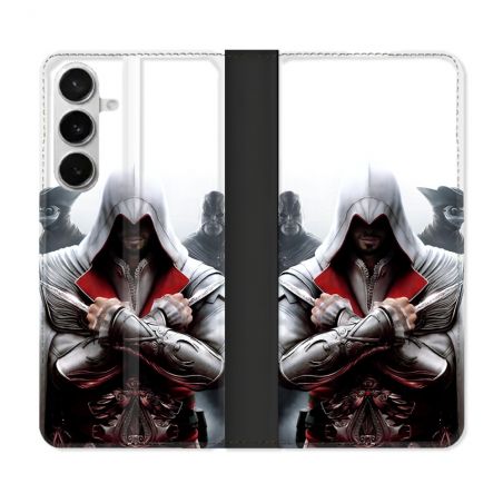 Housse cuir portefeuille Pour Samsung Galaxy S26 Assassin Creed Mask