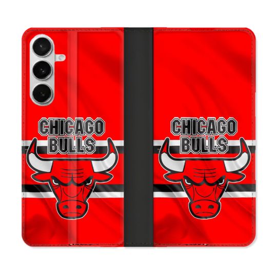 Housse cuir portefeuille Pour Samsung Galaxy S26 Basket Chicago Bulls