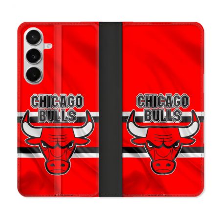 Housse cuir portefeuille Pour Samsung Galaxy S26 Basket Chicago Bulls