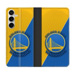 Housse cuir portefeuille Pour Samsung Galaxy S26 Basket Golden State Warriors