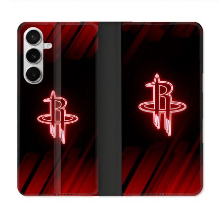 Housse cuir portefeuille Pour Samsung Galaxy S26 Basket Houston Rockets