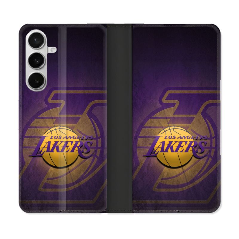 Housse cuir portefeuille Pour Samsung Galaxy S26 Basket Los Angeles Lakers