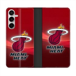 Housse cuir portefeuille Pour Samsung Galaxy S26 Basket Miami Heat