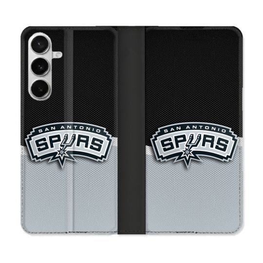 Housse cuir portefeuille Pour Samsung Galaxy S26 Basket San Antonio Spurs