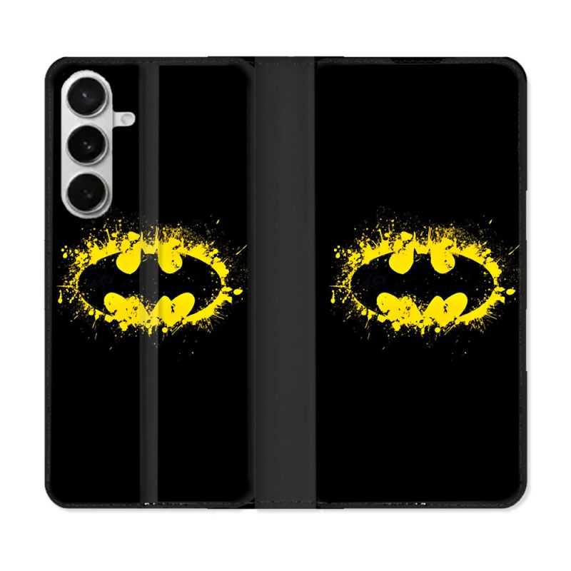 Housse cuir portefeuille Pour Samsung Galaxy S26 Batman Logo
