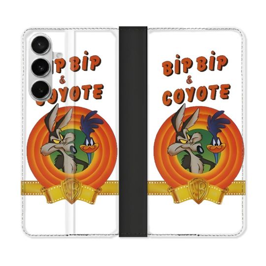 Housse cuir portefeuille Pour Samsung Galaxy S26 Bip Bip Coyote
