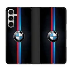 Housse cuir portefeuille Pour Samsung Galaxy S26 BMW Logo