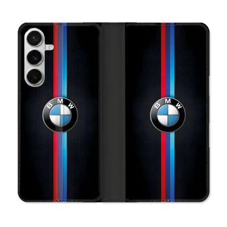 Housse cuir portefeuille Pour Samsung Galaxy S26 BMW Logo