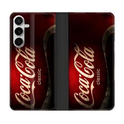Housse cuir portefeuille Pour Samsung Galaxy S26 Coca Cola Classique