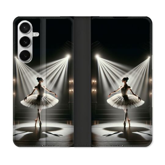Housse cuir portefeuille Pour Samsung Galaxy S26 Danseuse Lumière
