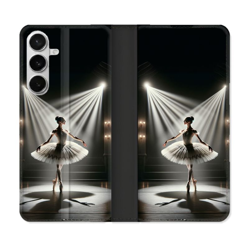 Housse cuir portefeuille Pour Samsung Galaxy S26 Danseuse Lumière