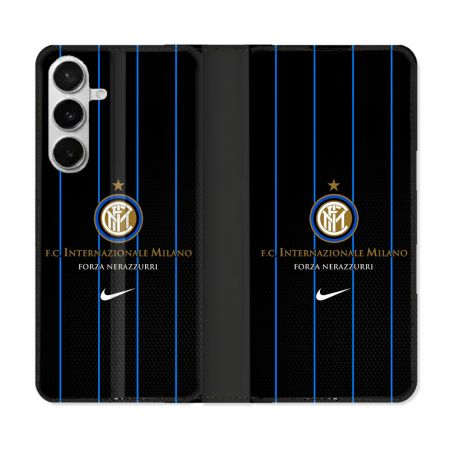 Housse cuir portefeuille Pour Samsung Galaxy S26 Foot Inter Milan