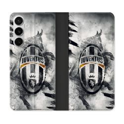 Housse cuir portefeuille Pour Samsung Galaxy S26 Foot Juventus Turin