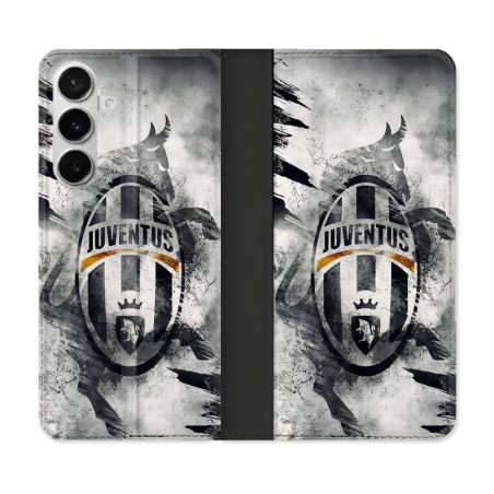 Housse cuir portefeuille Pour Samsung Galaxy S26 Foot Juventus Turin