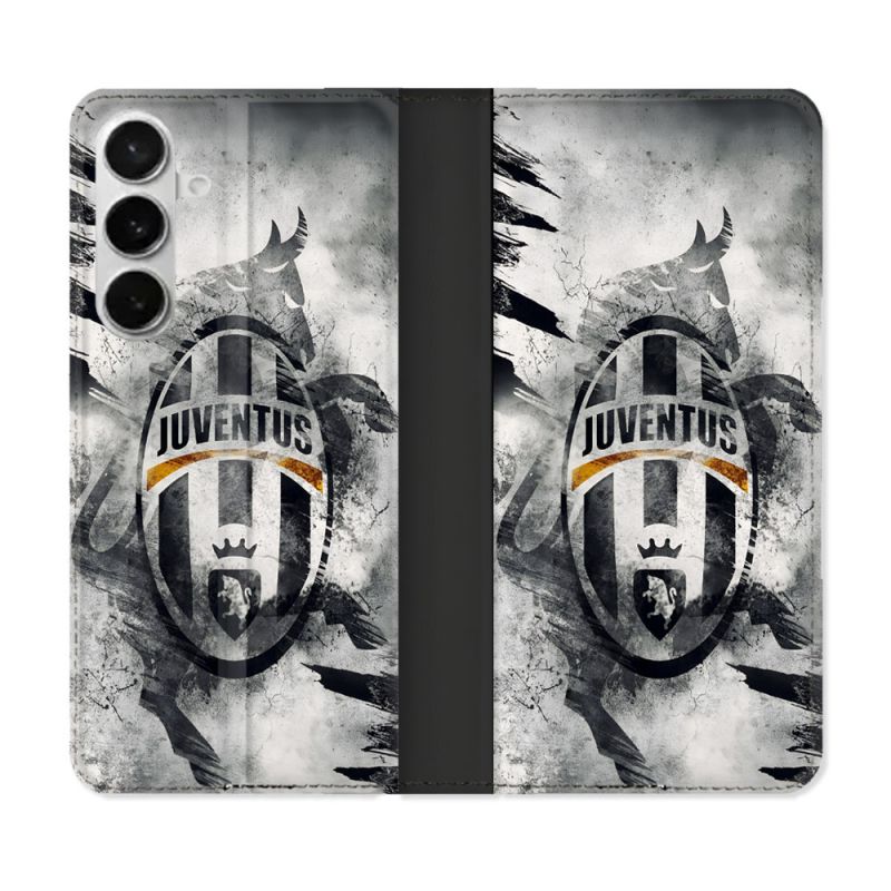 Housse cuir portefeuille Pour Samsung Galaxy S26 Foot Juventus Turin