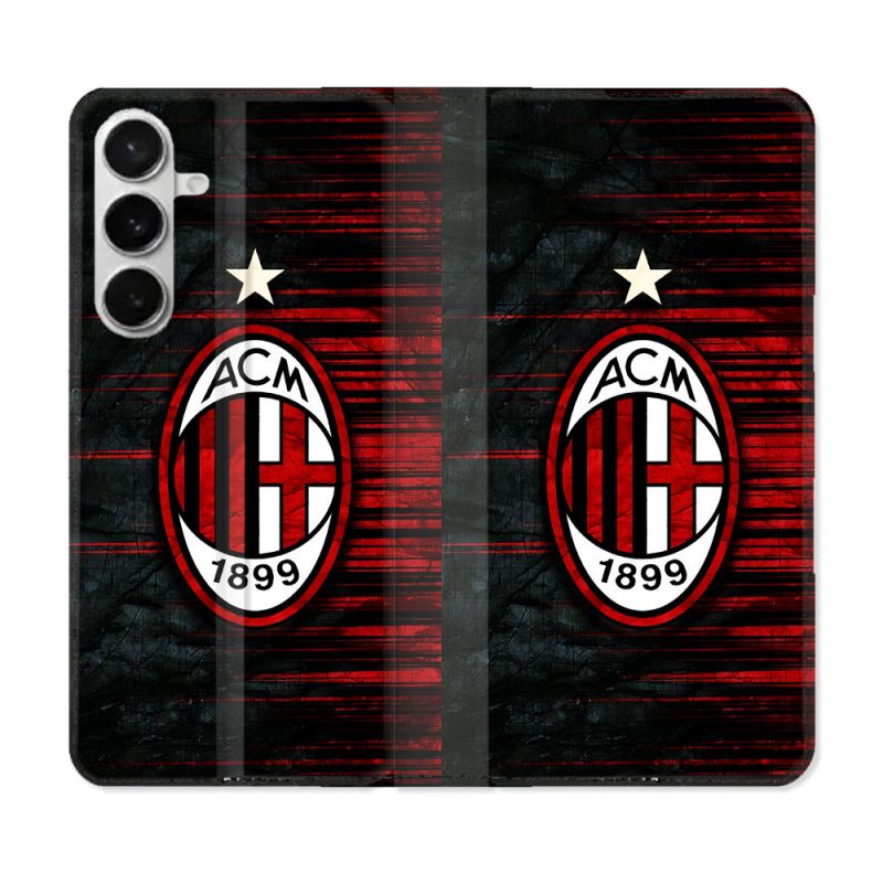 Housse cuir portefeuille Pour Samsung Galaxy S26 Foot Milan AC
