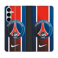 Housse cuir portefeuille Pour Samsung Galaxy S26 Foot PSG 1970