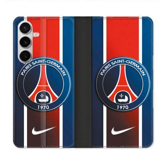 Housse cuir portefeuille Pour Samsung Galaxy S26 Foot PSG 1970