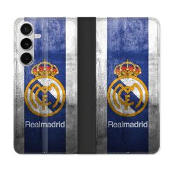 Housse cuir portefeuille Pour Samsung Galaxy S26 Foot Real Madrid