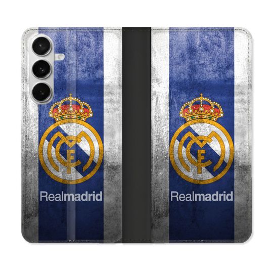 Housse cuir portefeuille Pour Samsung Galaxy S26 Foot Real Madrid