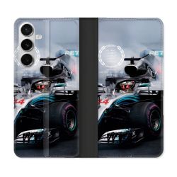 Housse cuir portefeuille Pour Samsung Galaxy S26 Formule 1 F1 Mercedes Petronas