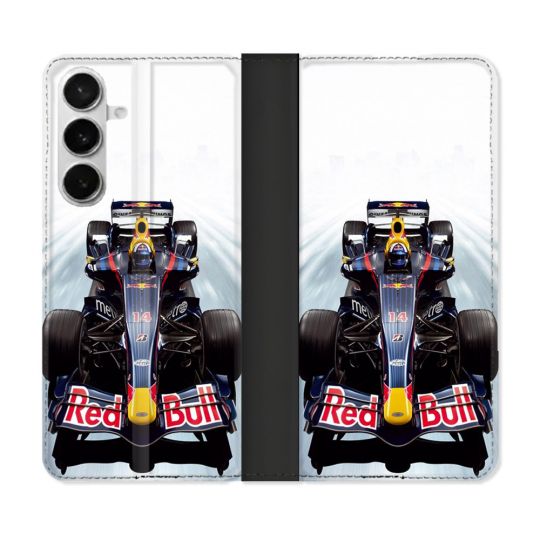 Housse cuir portefeuille Pour Samsung Galaxy S26 Formule 1 F1 Red Bull