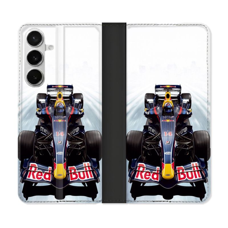 Housse cuir portefeuille Pour Samsung Galaxy S26 Formule 1 F1 Red Bull