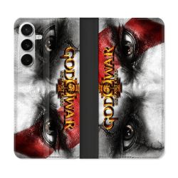 Housse cuir portefeuille Pour Samsung Galaxy S26 God Of War GOW