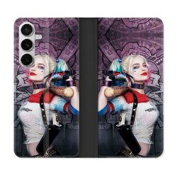 Housse cuir portefeuille Pour Samsung Galaxy S26 Harley Quinn Batte