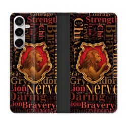 Housse cuir portefeuille Pour Samsung Galaxy S26 Harry Potter Griffondor