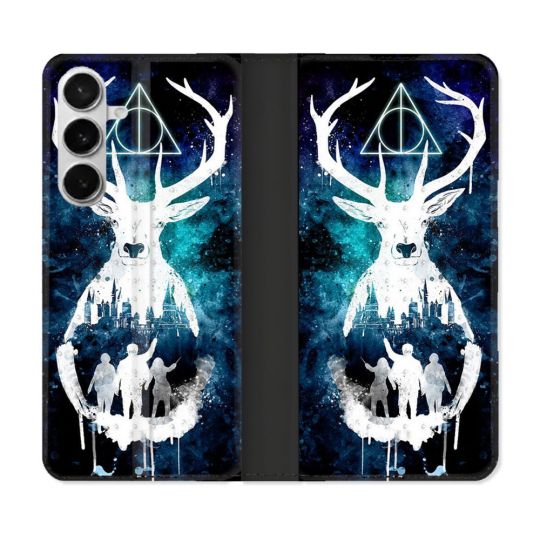 Housse cuir portefeuille Pour Samsung Galaxy S26 Harry Potter Patronome