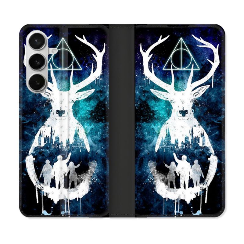 Housse cuir portefeuille Pour Samsung Galaxy S26 Harry Potter Patronome