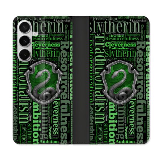 Housse cuir portefeuille Pour Samsung Galaxy S26 Harry Potter Serpentar