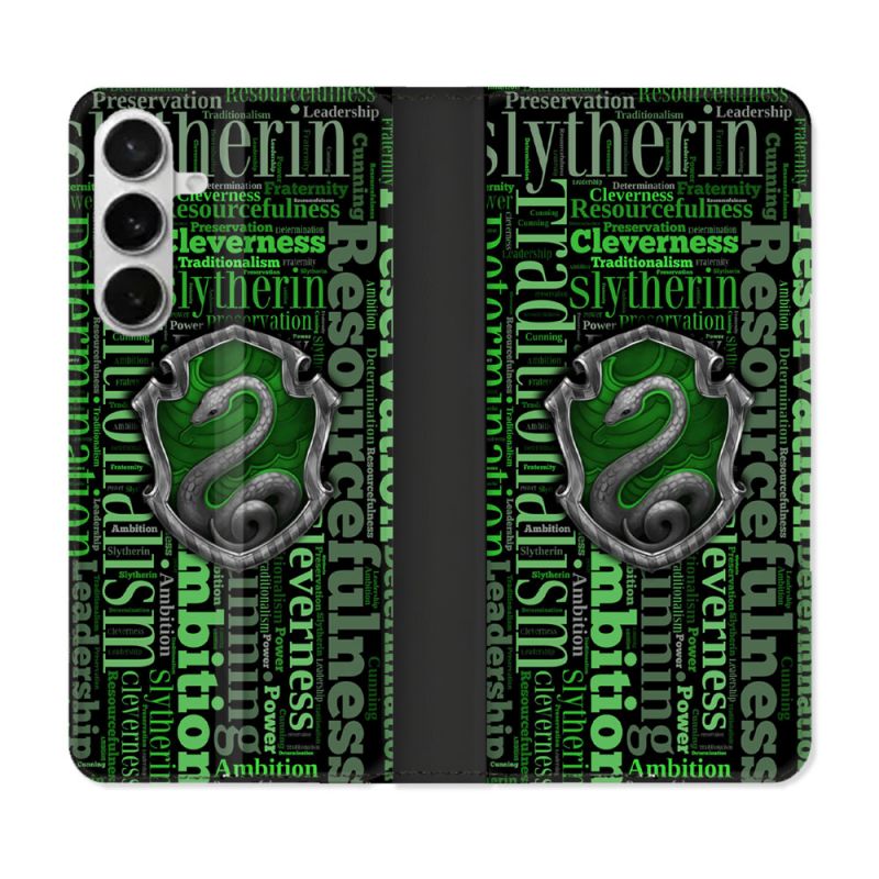 Housse cuir portefeuille Pour Samsung Galaxy S26 Harry Potter Serpentar
