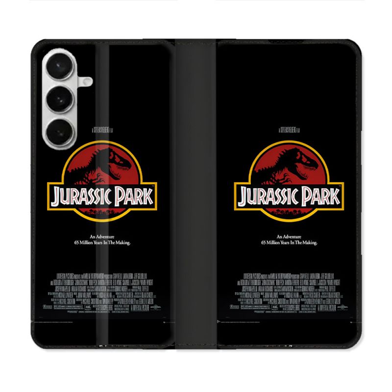 Housse cuir portefeuille Pour Samsung Galaxy S26 Jurassic Park Affiche