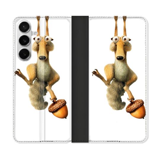 Housse cuir portefeuille Pour Samsung Galaxy S26 L'âge de Glace Scratch Suspendu