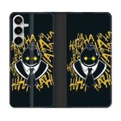 Housse cuir portefeuille Pour Samsung Galaxy S26 Manga Assassination Classroom Kuro Noir