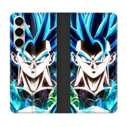 Housse cuir portefeuille Pour Samsung Galaxy S26 Manga Dragon Ball Gogeta Visage