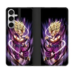 Housse cuir portefeuille Pour Samsung Galaxy S26 Manga Dragon Ball Sangohan Violet