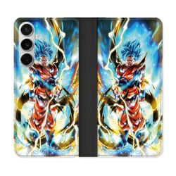 Housse cuir portefeuille Pour Samsung Galaxy S26 Manga Dragon Ball Sangoku Blanc