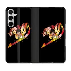 Housse cuir portefeuille Pour Samsung Galaxy S26 Manga Fairy Tail Logo Noir