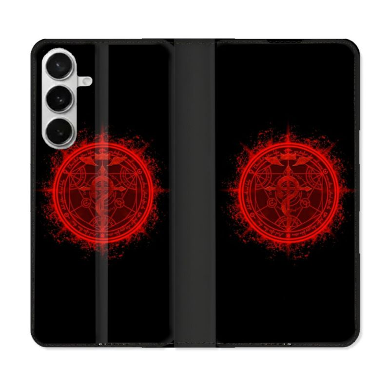 Housse cuir portefeuille Pour Samsung Galaxy S26 Manga Fullmetal Alchemist Logo