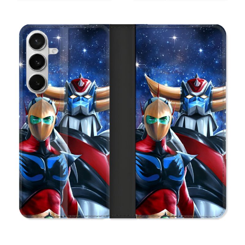 Housse cuir portefeuille Pour Samsung Galaxy S26 Manga Goldorak