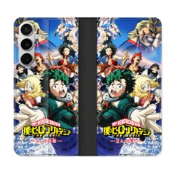 Housse cuir portefeuille Pour Samsung Galaxy S26 Manga My Hero Academia Affiche