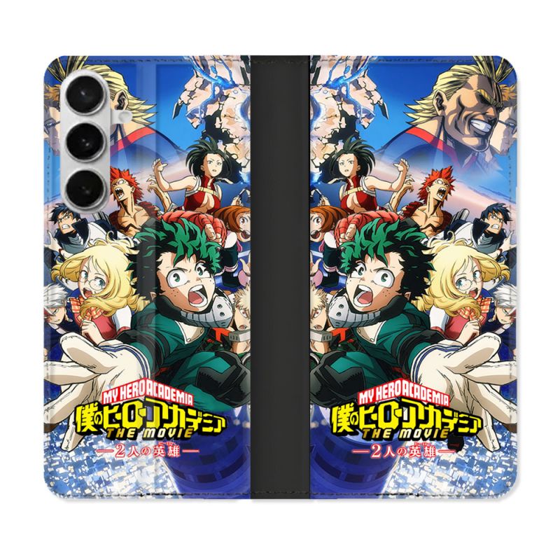 Housse cuir portefeuille Pour Samsung Galaxy S26 Manga My Hero Academia Affiche