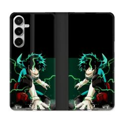 Housse cuir portefeuille Pour Samsung Galaxy S26 Manga My Hero Academia Deku